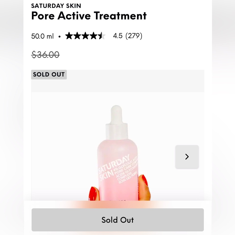 BNWT - Saturday Skin Pore Active Treatment